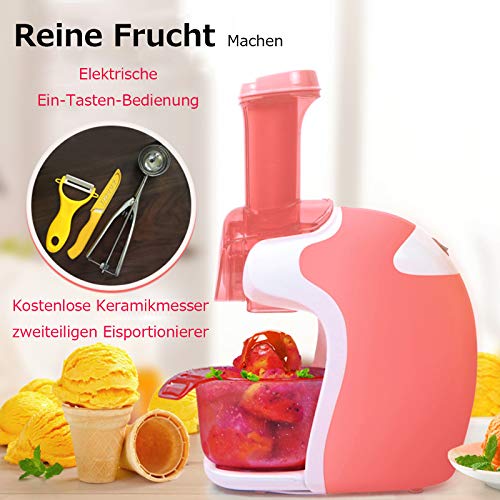 Eismaschine Mit Kompressor Tragbare Früchte Softeismaschine Für Zuhause Sorbet-Maschine Frozen Yogurt Maschine, 10-15 Minuten Zu Machen Slush EIS Maschine Speiseeismaschine  – Bild 5