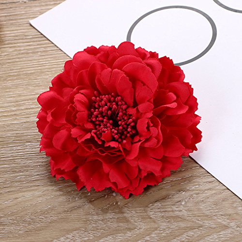 Miniatura 2 de Amuhou Broche de flores para el cabello para mujer, diseño de flores, para tocado de novia, bailarina flamenca (paquete de 16 peonías)