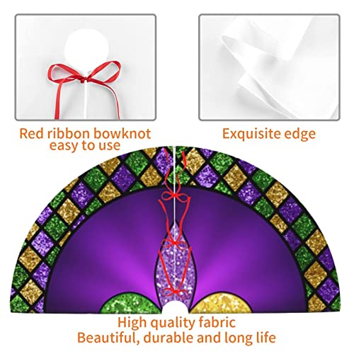 Carnival Tree Skirt Mardi Gras Masquerade Tree Skirts For Carnival Christmas Decorations 36Inches Tree Mat For Christmas Holiday Party Decorations #TOP4