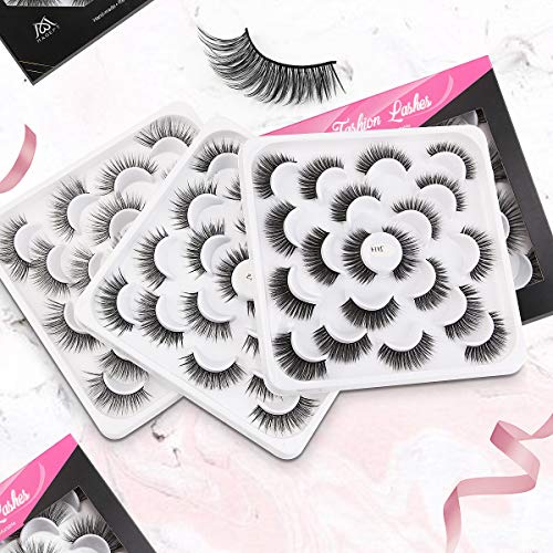 30 Pairs 3D Falses Eyelashes Natural Look Fake Eyelashes Reusable False Lashes 3 Style