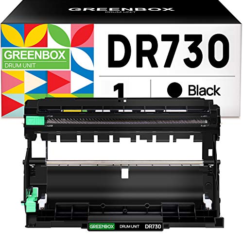 GREENBOX Compatible Drum Unit Replacement for Brother DR730 DR-730 for HL-L2350DW HLL2395DW HLL2390DW HL-L2370DW HL-L2370DWXL MFC-L2750DW MFC-L2750DWXL MFC-L2710DW DCP-L2550DW (1 Black)