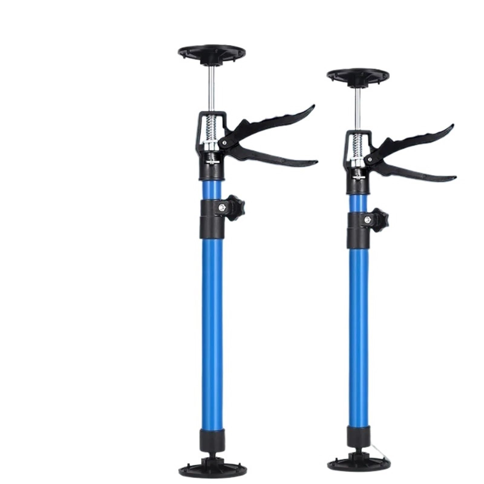 Giyxhu Blue 2 Pcs Labor-Saving Telescopic Steel Support Rod Cabinet Jacks Wall Pole Construction Tool Non-Slip Hand Lifting Jack For Cabinet(,Medium 50-115Cm)
