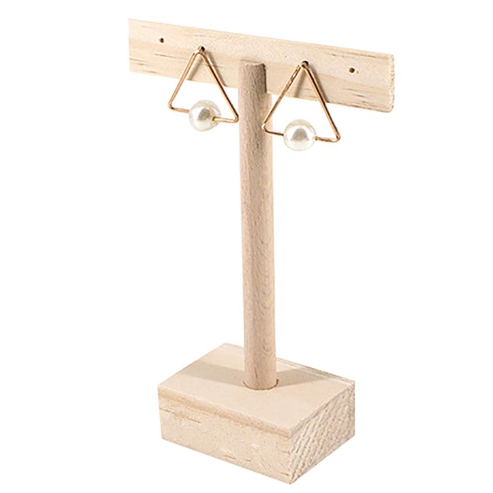 Expositor de Pendientes de Madera en Forma de T para Joyas