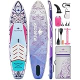 AEORPEW サップ ボード パドルボード 女性用 プレミアムワイドパドルボードアクセサリー 調整可能な SUP パドル 100L バックパック あらゆるスキルレベルの多目的 SUP ボードに最適(紫)