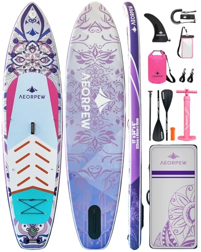 AEORPEW Tabla de remo inflable de 35 pulgadas de ancho para mujer con accesorios de tablas de remo de primera calidad, remo Adj SUP, mochila de 100 L, adecuada para tablas de SUP versátiles de todos