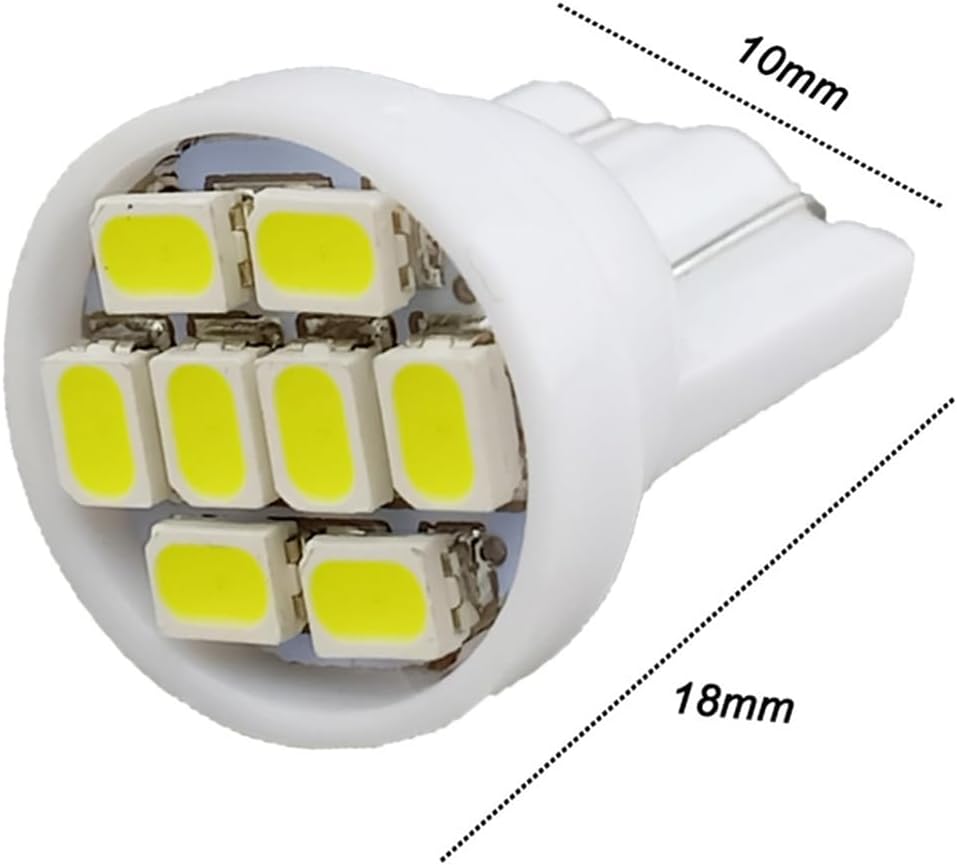5X t10 led Instrument bulb Gauge Cluster Dash Panel LED Dashboard LED Light Bulbs Kit Replacement for Chevy 1973-1987 C10 C20 C30 Truck,Replacement for Mazda Miata MX-5 1999-2005, Bright White