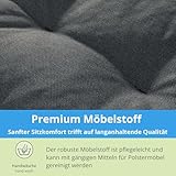 Bodyprotect Palettenkissen 120 x 80 x 12 cm Outdoor & Indoor, Bequemes Sitzkissen, Paletten Kissen, hochwertiger Möbelstoff in dunkelgrau