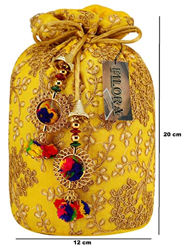FILORA Women's Ethnic Rajasthani Potli Bag, Pouch Potli Purse for women and Girls - Image 4