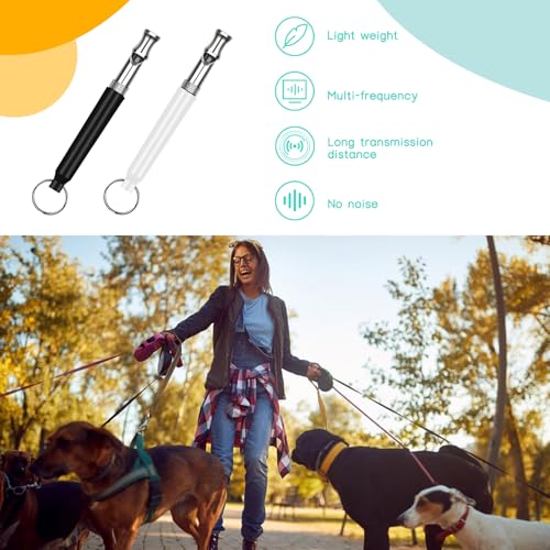 2 Stück Hundepfeifen, Lautlose Hundepfeife Hochfrequenz Lautlos, Erziehungshilfen für Hunde, Metall Hundepfeifen, Einstellbare Hundepfeife Gegen Bellen, Ultraschall-Hundepfeife, für Hundetraining