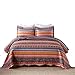 MarCielo 3 Piece Bohemian Quilt Bedspread Set B012 (King)