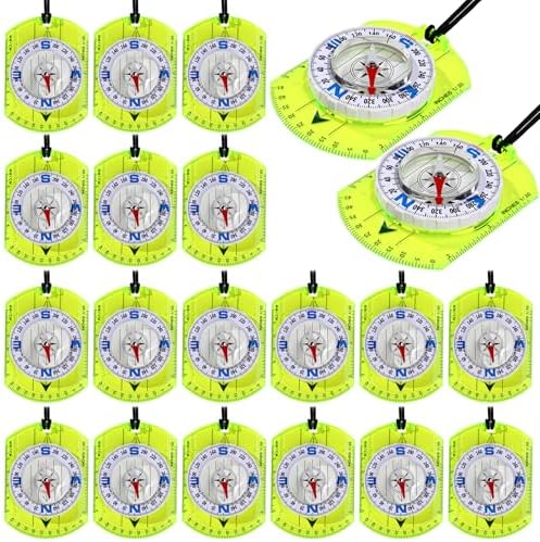 20 Pcs Acrylic Orienteering Compass Hiking Backpacking Survival R...