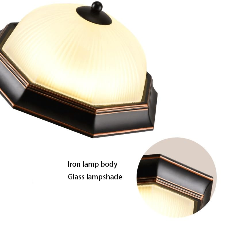 Plafonnier LED 12W à intensité variable trois couleurs en verre