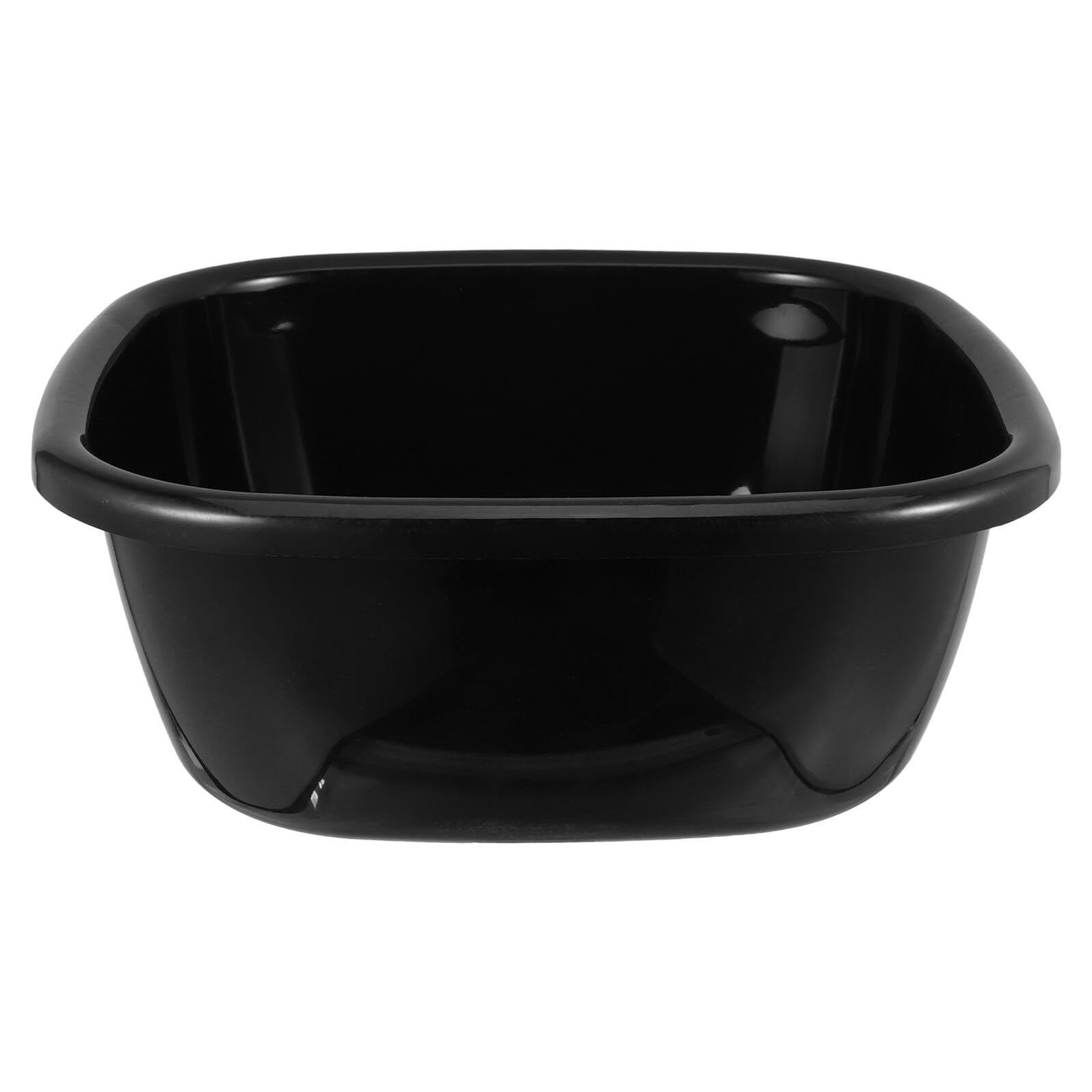 Lavacabezas de Plástico Negro Tamaño Mediano, Cubo Cuadrado