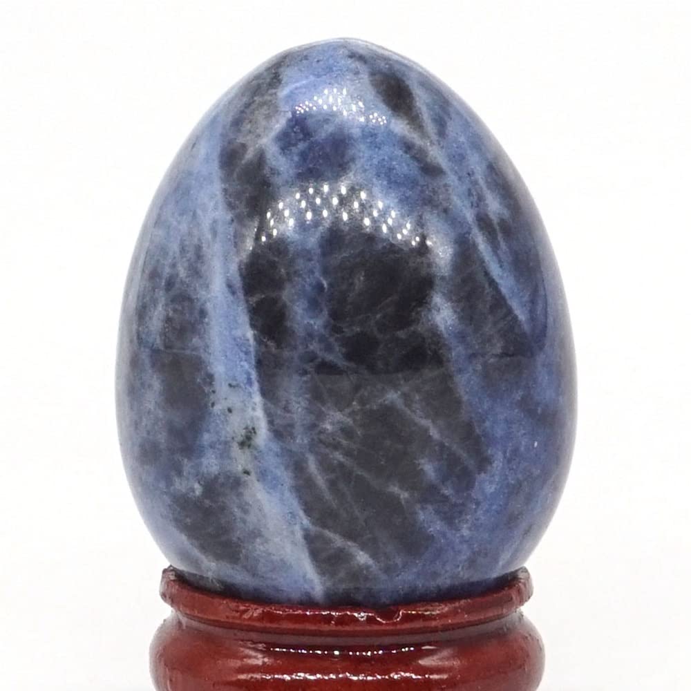 casa di meditazione Piedras de cristal de 30x40mm, huevo naturale, Reiki Gema Mineral, artesanía, decoración del hogar, regalo (colore : Blue Sodalite, Taglia: 5 PZ)