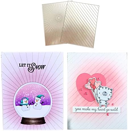 FAWENUCY Scrapbooking Die-Cuts, Indentation Frame Set Metal Cutting Dies for Card Making, Paper Craft Punch Template, Background Embossing Stencils, DIY Album Décor (Stripe)