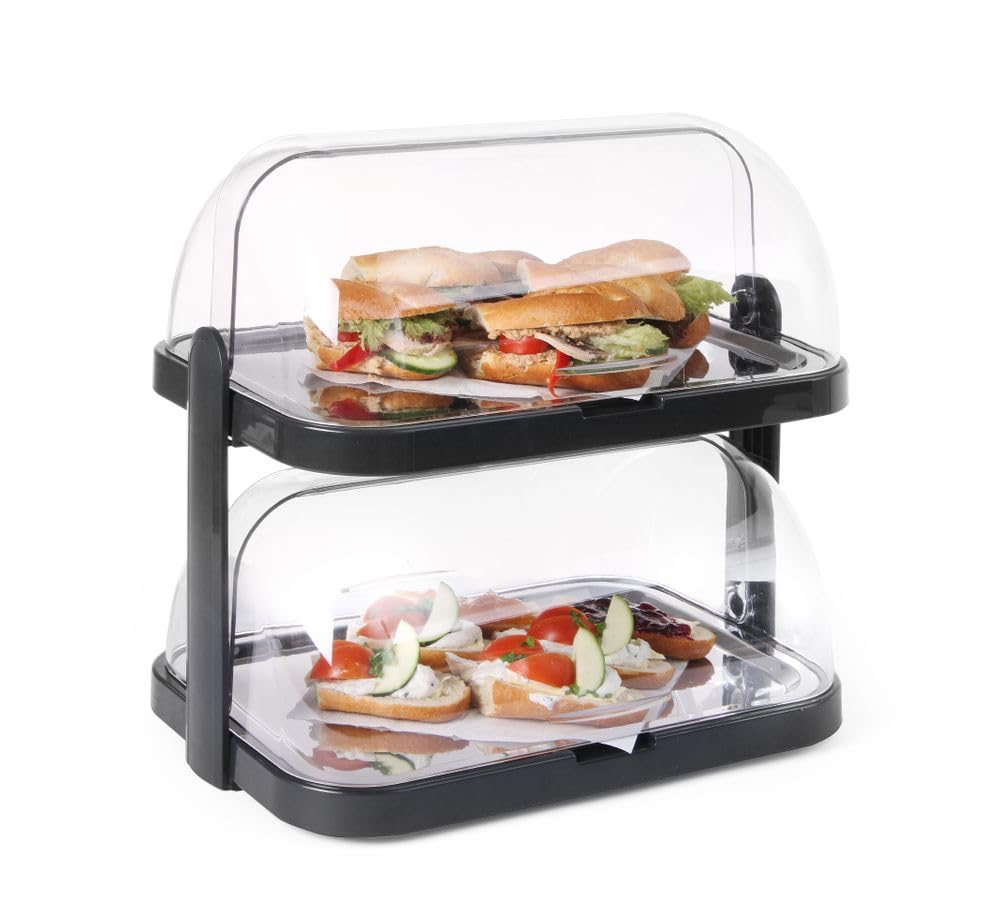 HENDI Buffet vitrine, dubbel, 9 delig, met 4 koelelementen, 2 trays HENDI Buffet vitrine, dubbel, 9 delig, met 4 koelelementen, 2 trays