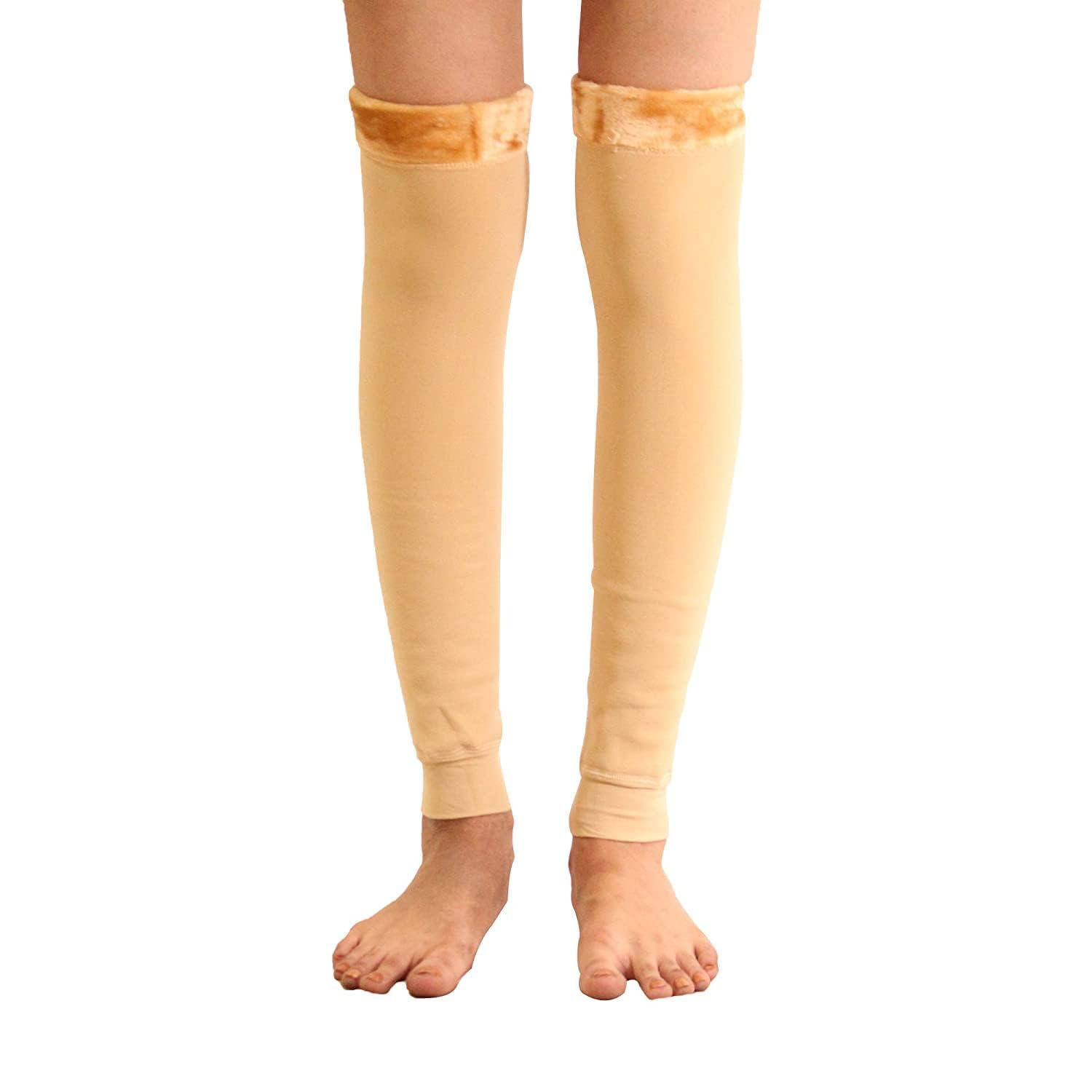 INFISPACE® Men & Women Knitted Woolen Leg Warmer & Knee Supporter (Fleece Beige- 1 Pair)-image-49