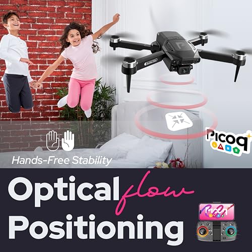 Image of F198 Brushless Motor Drone with Dual Battery, Dual Camera, Position Hold & Stunt Flip | Camera Drone for Beginners. Kids & Adults | Remote control drone quadcopter