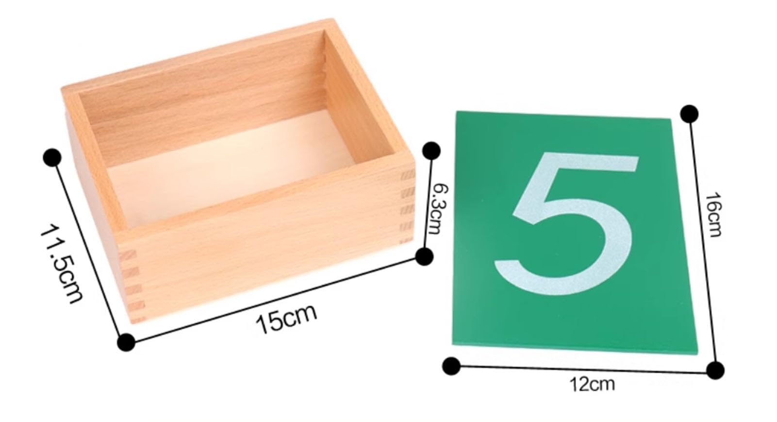 Montessori Papel de Lija Material matemático Caja de cartón de Madera, Aprendizaje en la Primera Infancia Enseñanza SIDA