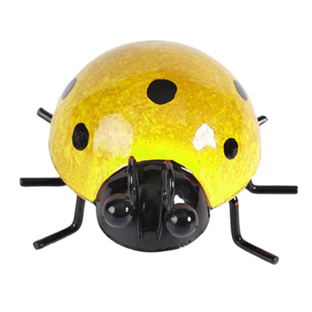 ATORSE Metal Ladybug Fence Hanging Outdoor Garden Wall Tree Decor Figurine Yellow|Home & Garden|Yard, Garden & Outdoor Living|Garden Dacor> Statues & Lawn Ornaments-image-40