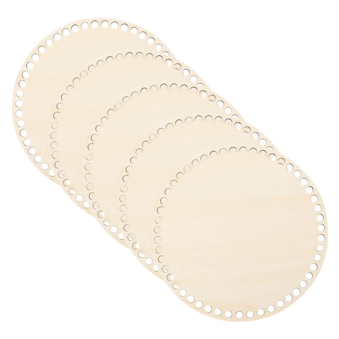 PLAFOPE 5Pcs Wooden Basket Base for Crochet Bags Bag Bottom for Knitting for All Styles Crafting Supplies for Bag Making