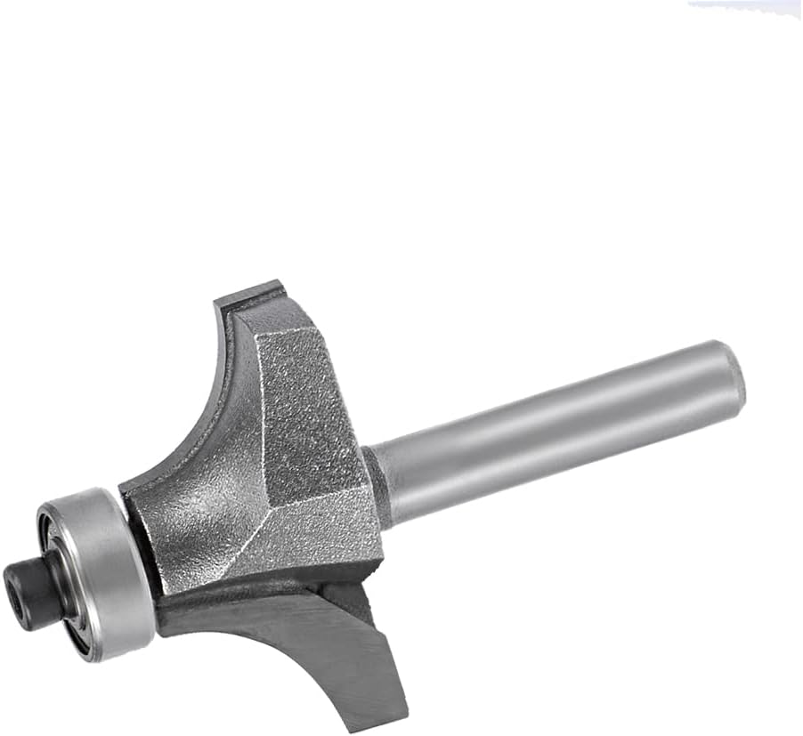uxcell® Router Bit 1/4 Shank 7/8 inch Cutting Dia Round Over Corner 2 Flutes Tungsten Steel for Woodworking Milling Cutter
