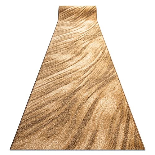 Alfombra de pasillo KARMEL FRYZ Saka beige 80x250 cm con tejido tupido frisé de gran suavidad 2