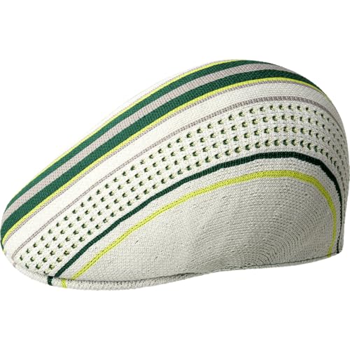 Kangol Clubhouse Stripe 507 Hat - White/Masters Green/XL Ivy Caps & Flat Caps