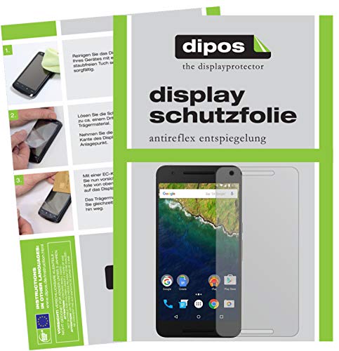 dipos I Schutzfolie matt kompatibel mit Google Nexus 6P Folie Bildschirmschutzfolie