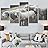 SIGNWIN 5 Panel Canvas Wall Art Animals Farmhouse/Country Fun Group Multicolor for Home Decorations Ready to Hang - 60"x32"