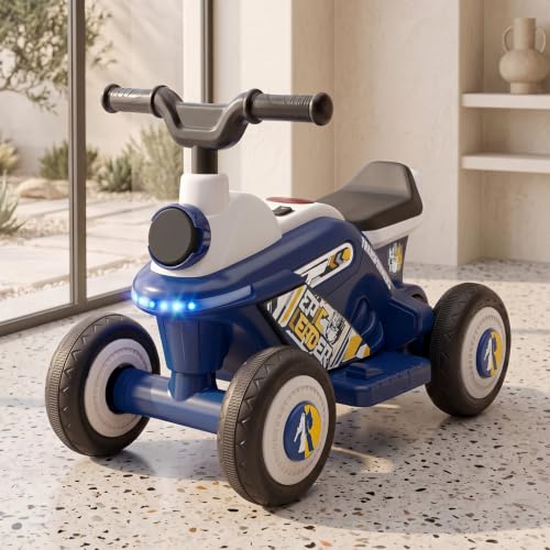 Image of StarAndDaisy Baby Stroller for Toddlers, Battery Operated Electric Stroller with Wide Comfortable Seat, Footrest, Large Stable Wheels, Front LED Light & Music