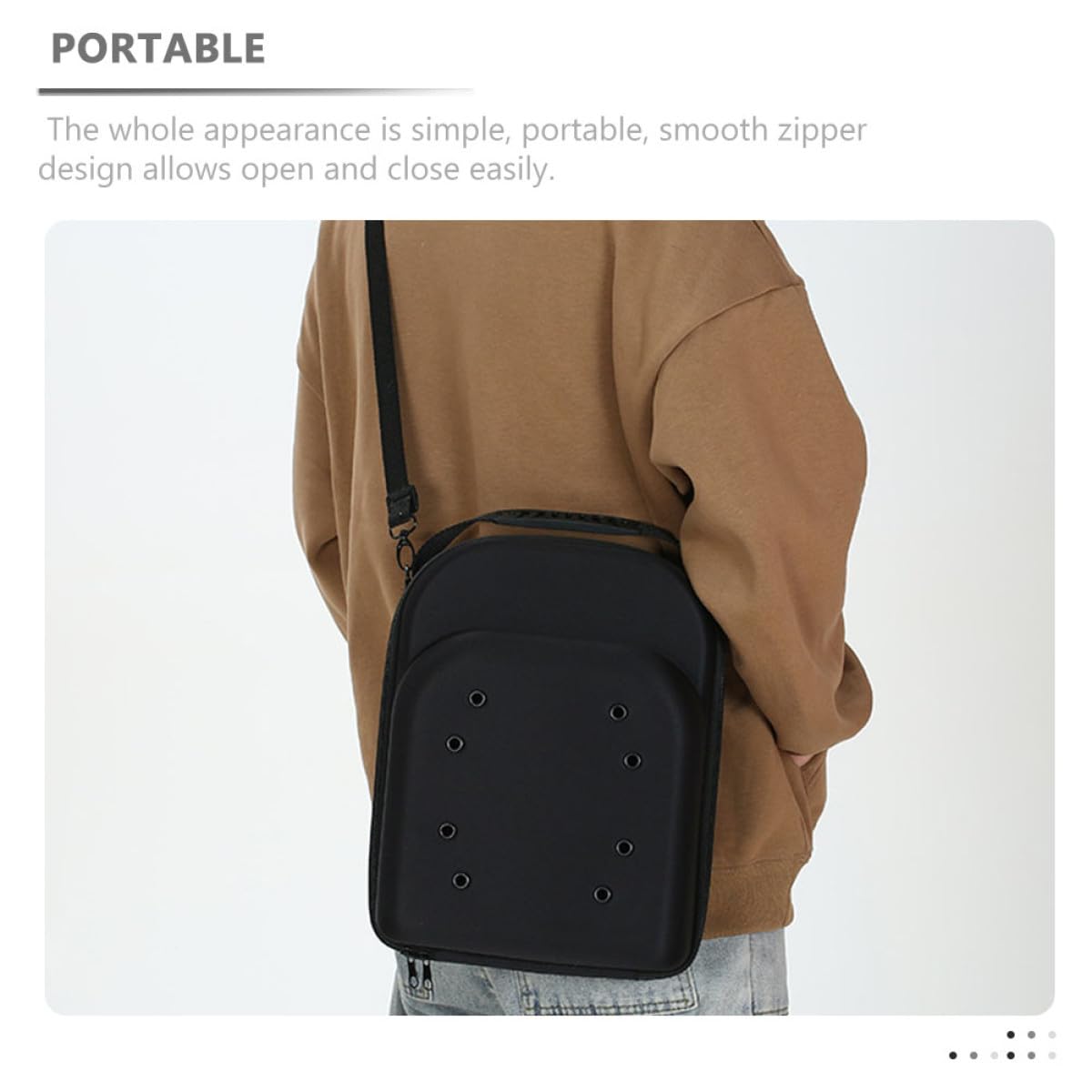 Ipetboom Estuche de Viaje para Gorras de Béisbol Rígido EVA Organizador Portátil Tamaño 33X26X14 CM Bolsa Protectora para Transportar Sombreros Accesorio Adecuado para Viajes y
