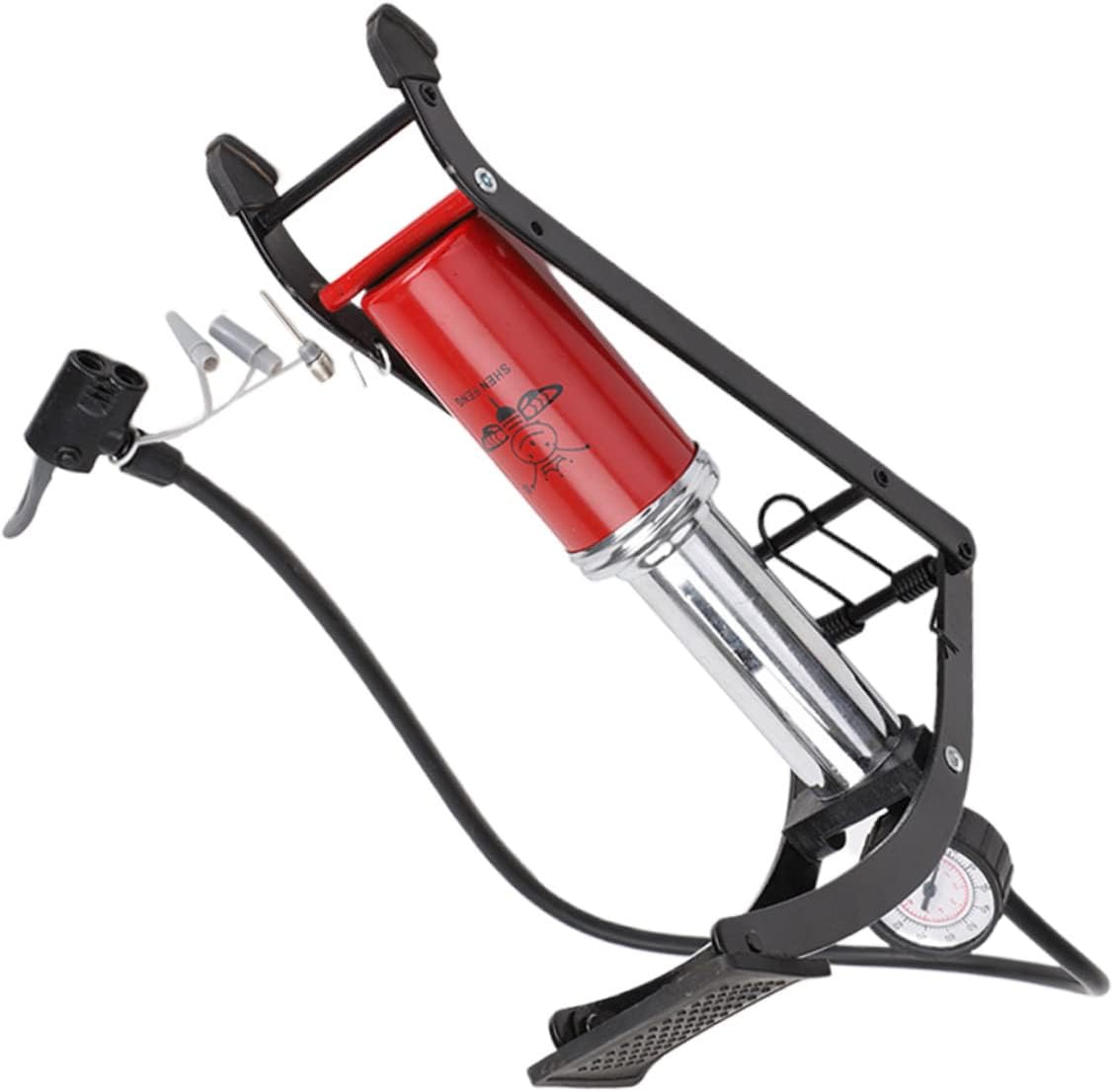 Balacoo High-Pressure Foot Pump Portable Tire Air Compressor Pressure Gauge Inflator for Bike Car Motorcycle