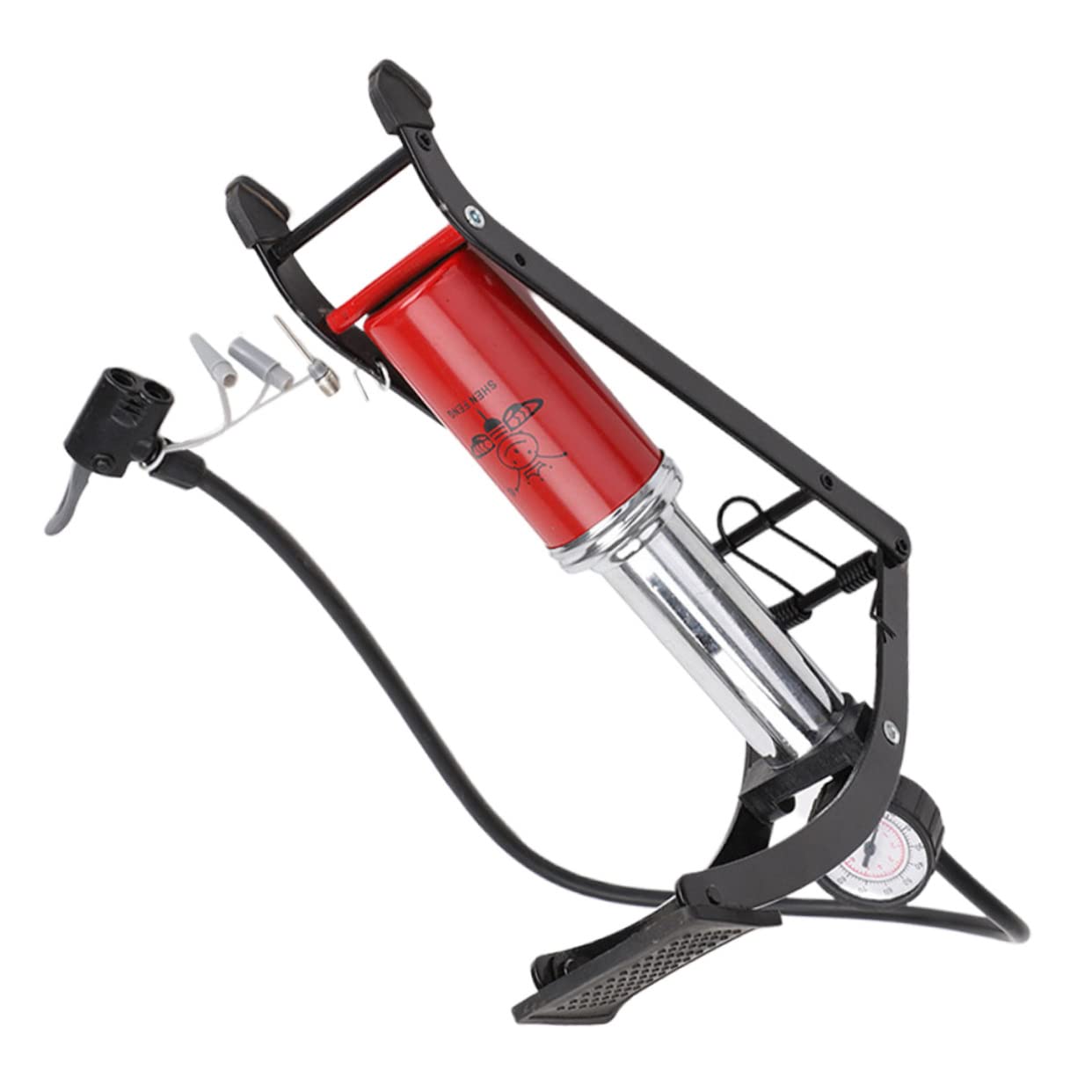 Balacoo High-Pressure Foot Pump Portable Tire Air Compressor Pressure Gauge Inflator for Bike Car Motorcycle