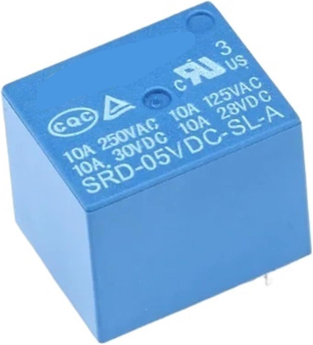 NWPNLXEA 10pcs Relay SRD-03VDC-SL-C SRD-05VDC-SL-C SRD-24VDC-SL-C SRD-12VDC-SL-C 3V 5V 6V 9V 12V 24V 48V 10A 250VAC 5PIN Relays Relais(SRD-12VDC-SL- C)