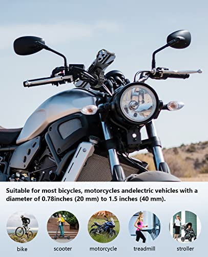 Acrhkoor Bike Phone Holder, 360° Rotatable Adjustable Detachable Motorcycle Phone Mount, Universal Silicone Phone Holder Compatible With Iphone 13 12 11 Pro Max/Xr/Xs/8/7/6 Plus, Samsung (4.0"-7.0") #TOP6