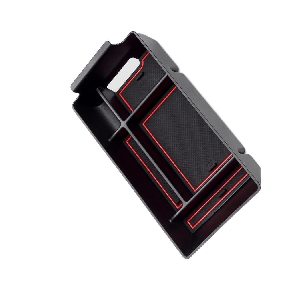 BERTDCX Car Armrest Box Storage Box For Benz C-class C200L For C260L 2022-2024 Car Parts(Red)