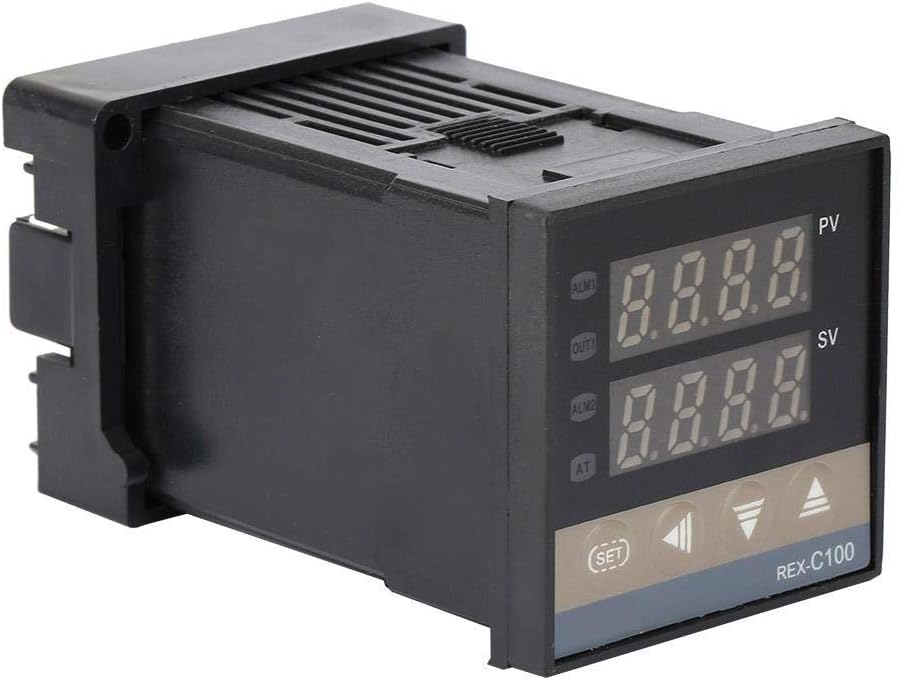 Real Instruments Digital LED Display Temperature Controller With Thermostat Control Switch NTC Sensor Probe For Egg Incubator (REX-C100)