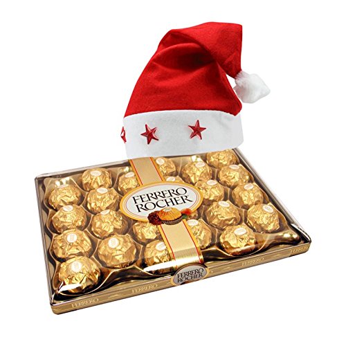 SFU E Com 24 Pieces Ferrero Rocher with Christmas Cap | Christmas Chocolate Hamper | Christmas Gift
