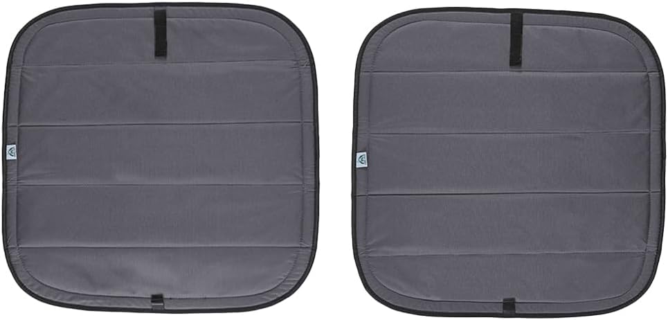 Magnetic Insulated Rear Door Window Covers (Pair) for 2014–2026 RAM ProMaster Vans (Fits Bare Metal Window Frames), Blackout Privacy Sun Shades for Stealth Camping – Dark Gray