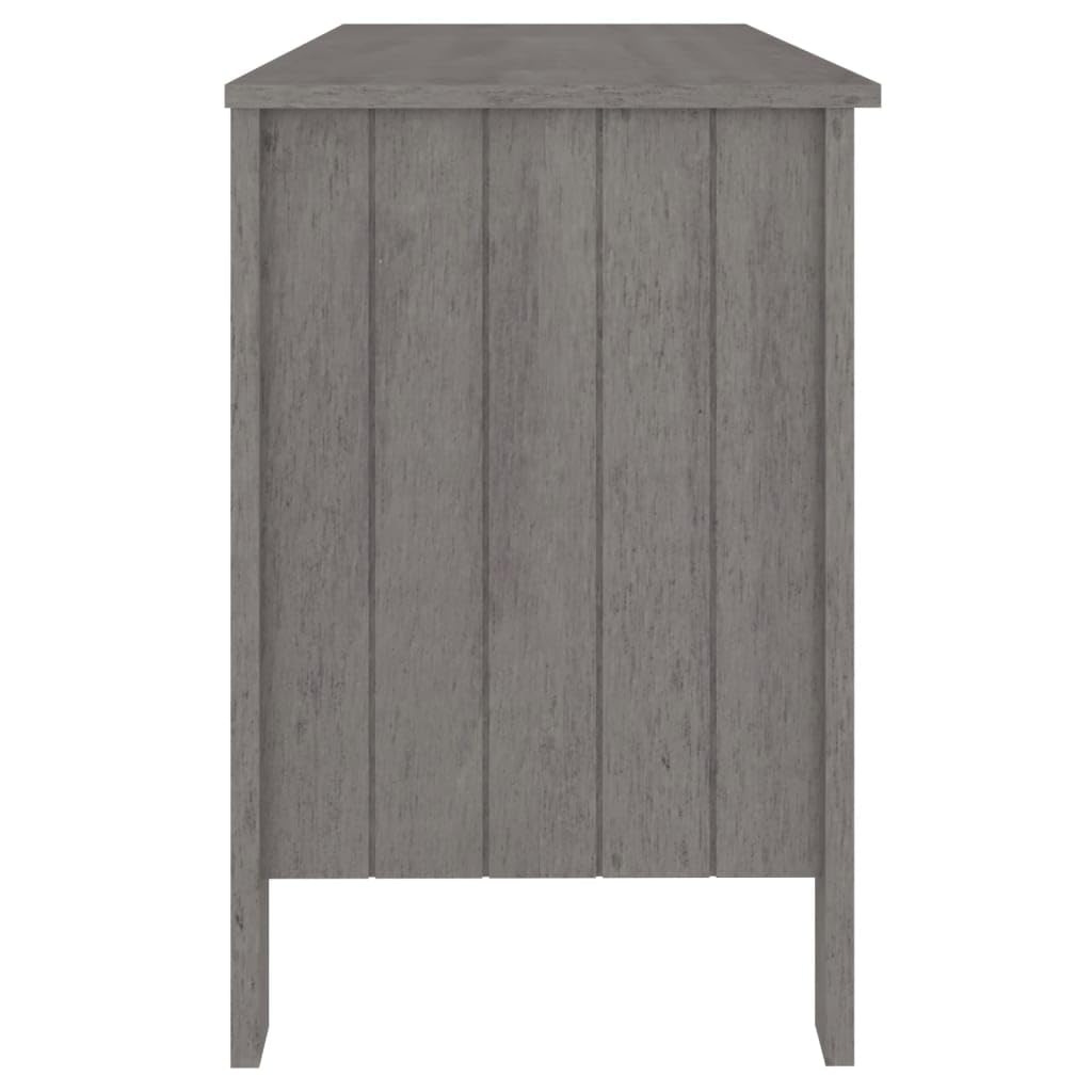 Desk Tavolo Gaming Scrivania Ufficio Tavolo Consolle Scrivania HAMAR Grigio Chiaro 113x50x75 cm in Legno di Pino per Soggiorno Studio Sala Studio Camera Da Letto