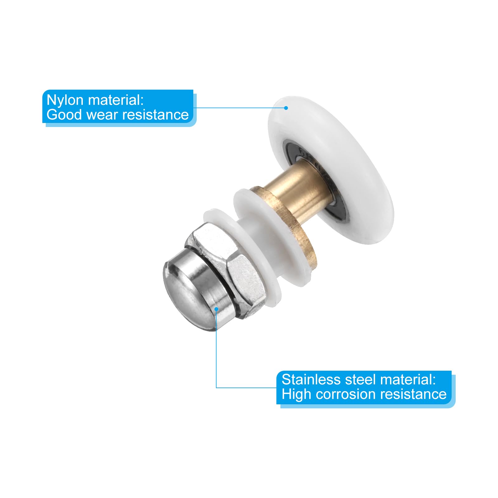 PATIKIL Shower Door Rollers 25mm/1" - Image 4