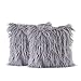 Paquete de 2 Fundas de Pelo para Cojines Gris 45x45cm, Funda de...