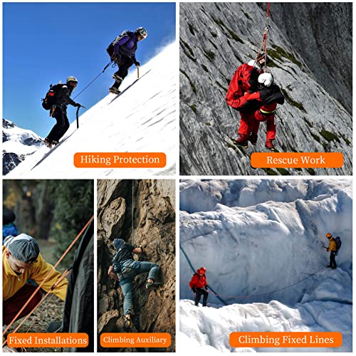 Aoleba 10.5 Mm Static Climbing Rope 10M(32Ft) 20M(64Ft) 30M(96Ft) 50M(160Ft) 70M(230Ft) Outdoor Rock Climbing Rope, Escape Rope Ice Climbing Equipment Fire Rescue Parachute Rope #TOP5