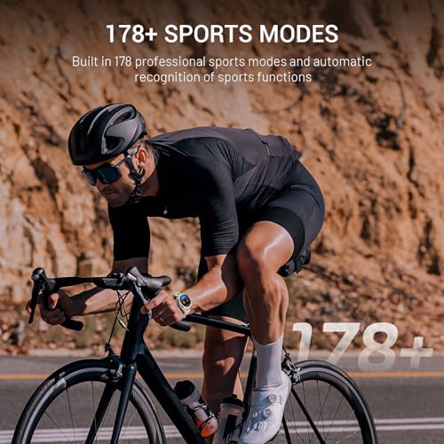 Image of Men's Outdoor Smartwatch, Standalone GPS & Offline Maps, 5ATM Waterproof, 1.43 inch AMOLED, 4GB Memory, 178 Sports Modes, Compass, Heart Rate /SpO2 /Stress /Sleep Monitor, Compatible Android and iOS Khaki