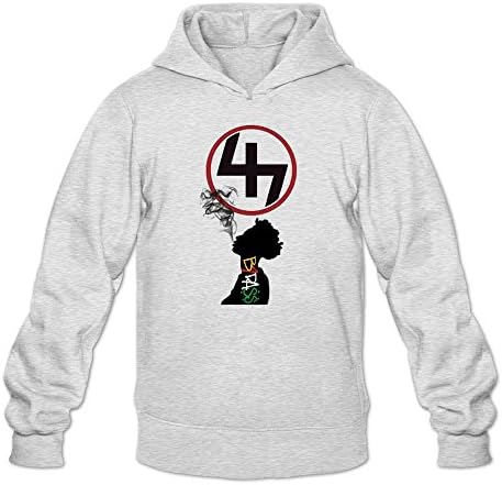 QDYJM Men's Joey Badass Progressive Era NYC Logo Hoodie- XXL Ash