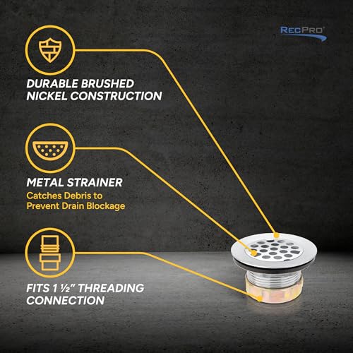 Colador para fregadero metal cepillado RecPro miniatura 3