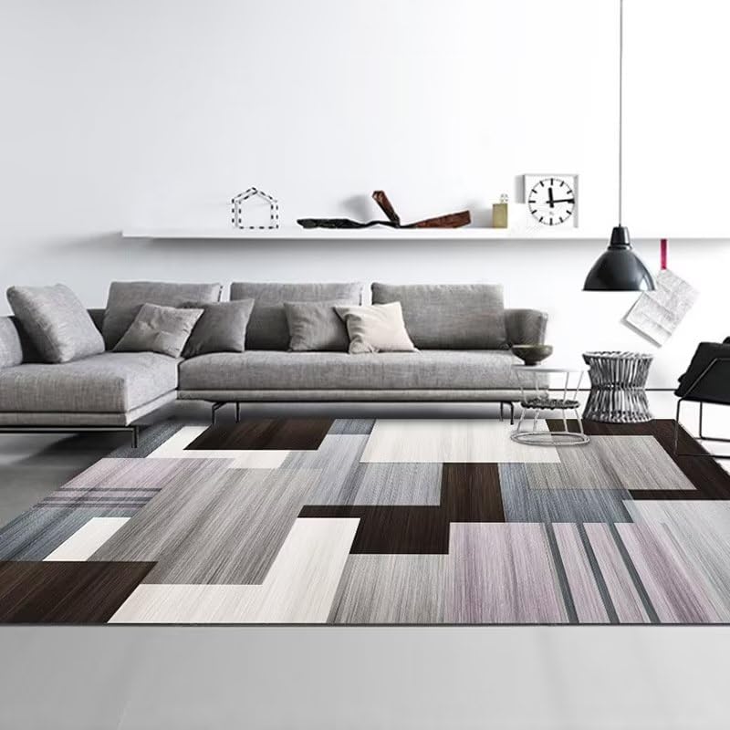 Tapis rectangle vintage gris flou 60x90 cm, l'alliance de la durabilité et du style
