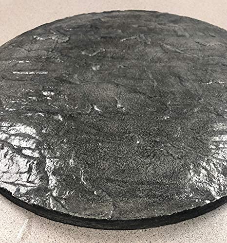 Concrete Cement Lazy Susan Unique, Hand Crafted, Gray, Turntable, 360 Degree Swivel, Made In The Usa, Home Decor By Concrete Resurrection (Charcoal 24" Diameter) #TOP18