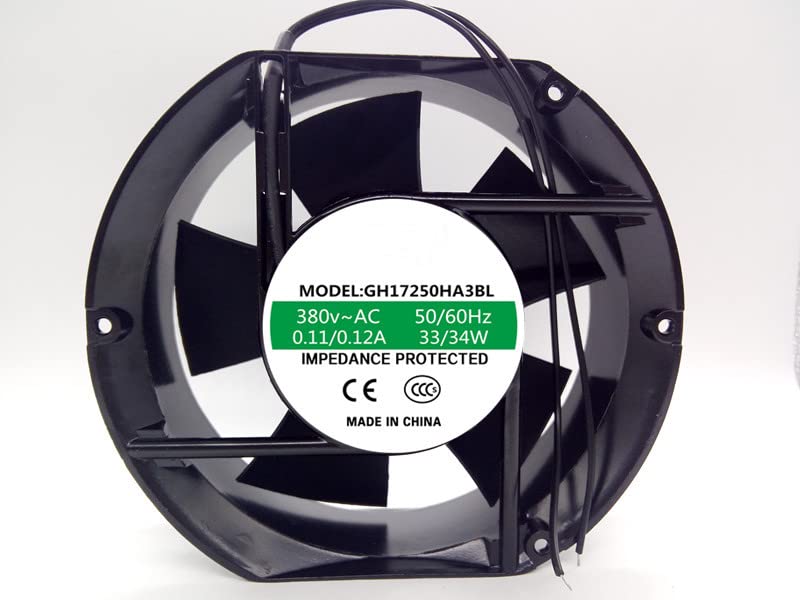 Ventilateur de refroidissement triphasé 380V extracteur air industriel 172mm